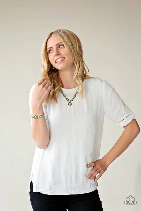 Desert Dreamin' Necklace & Serenely Southern  Green Bracelet -  2pc Set