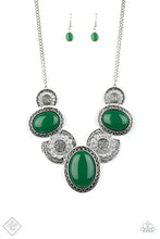 Load image into Gallery viewer, The Medallion-aire - Green Necklace
