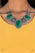 Load image into Gallery viewer, The Medallion-aire - Green Necklace
