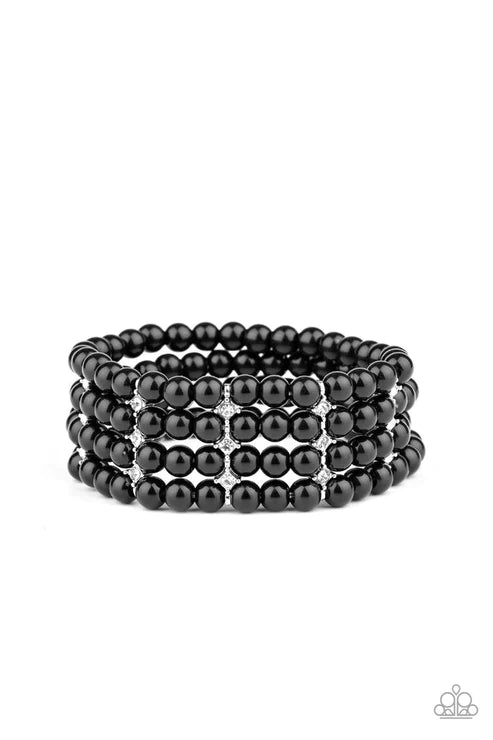 Stacked To The Top - Black Bracelet