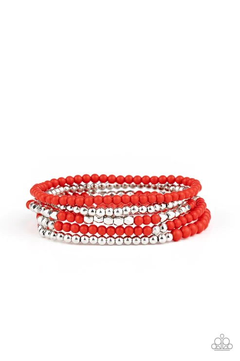 Stacked Showcase - Red Bracelet