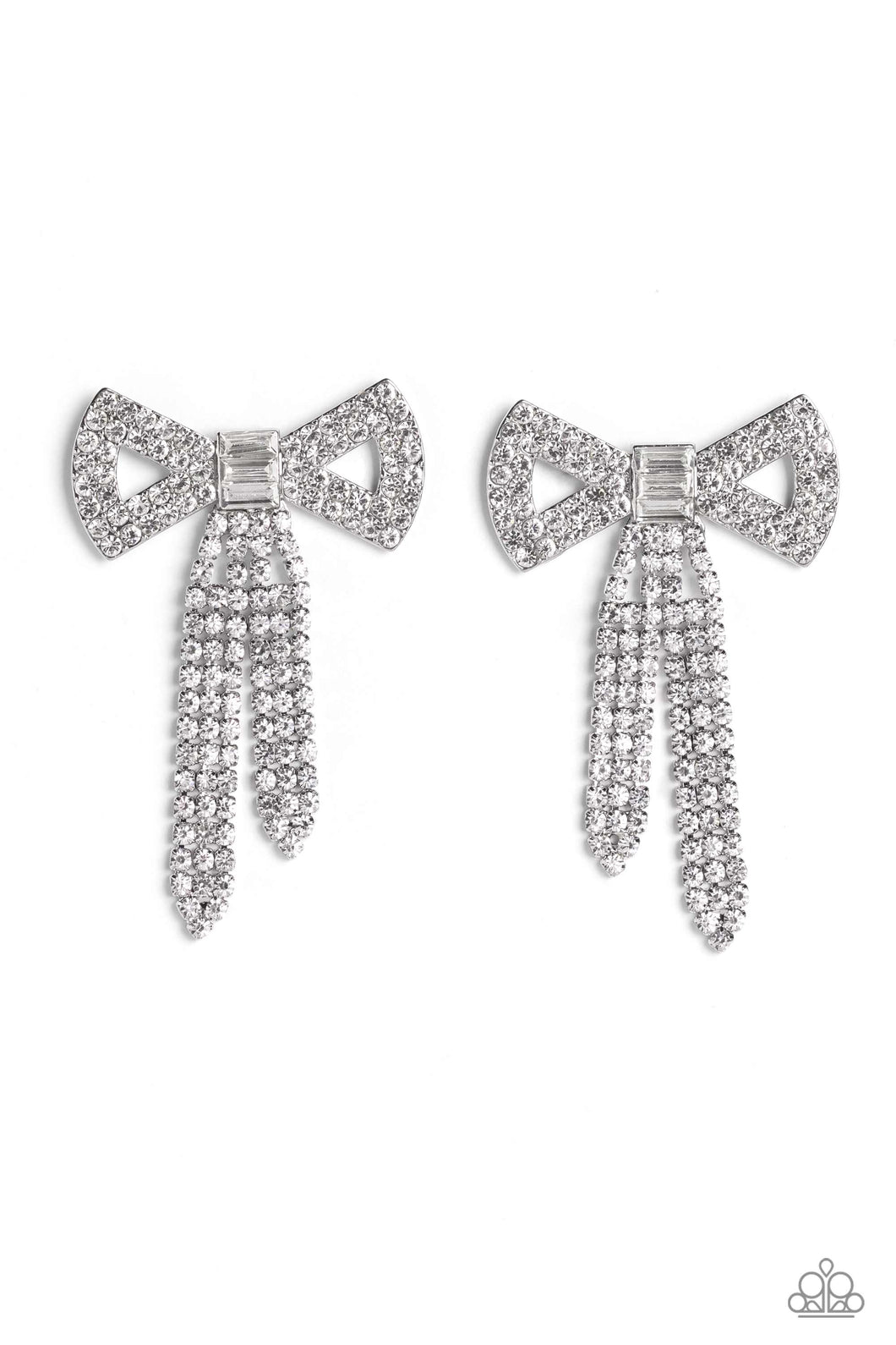 Just BOW With it - White Post Earring